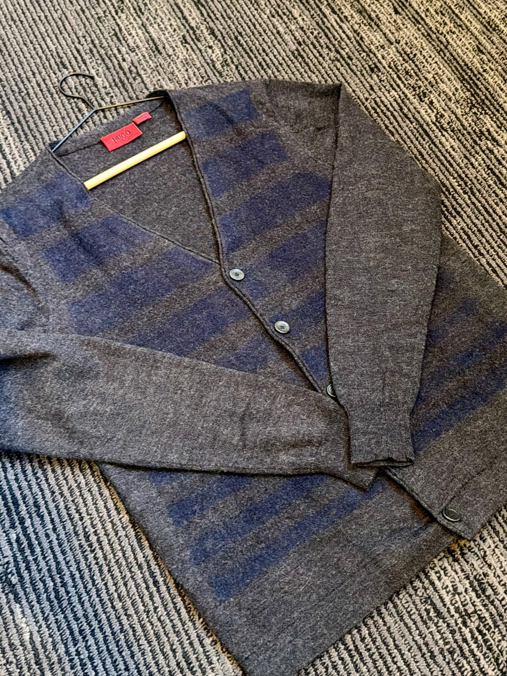 HUGO by Hugo Boss Striped Cardigan | Men’s XL